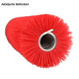 Industrial Nylon Round Polishing Cleaning Roller Brush Strip Cylindrical Rotary Spiral Wound Coil Brush